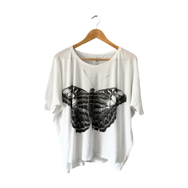 Roots / Pima cotton 100% T-shirt - Butterfly / Women M-- Graphic T-Shirt Round Neck Polyester Roots / Pima cotton 100% T-shirt - Butterfly / Women M-- Graphic T-Shirt Round Neck Polyester