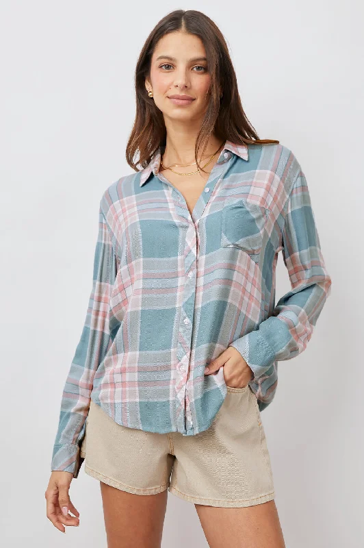 HUNTER SHIRT - AGAVE ROSE SAND-- Fleece Fabric Down Fabric Feather Fabric