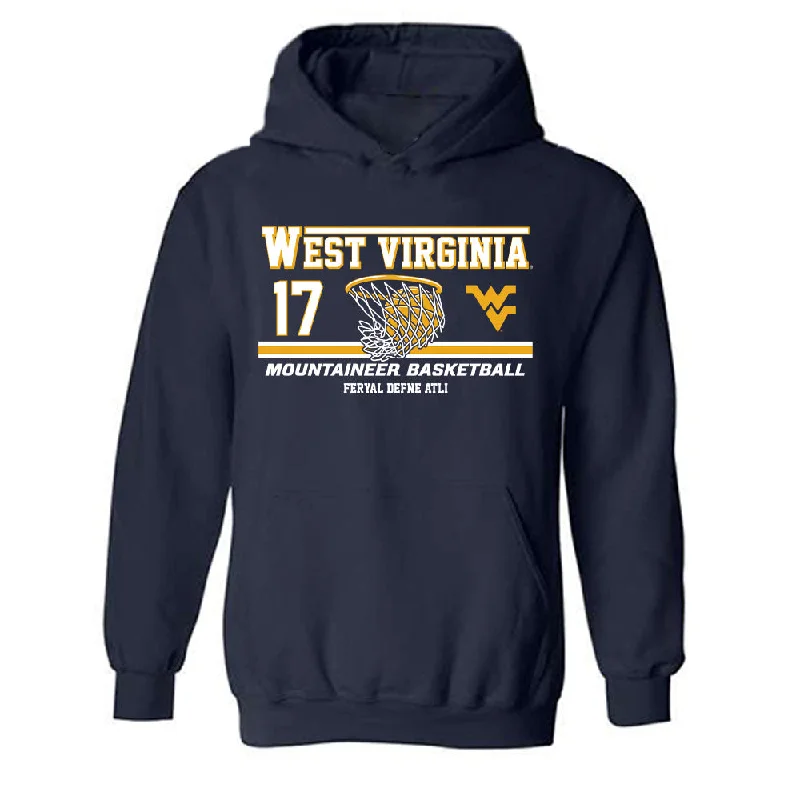 West Virginia - NCAA Women's Basketball : Feryal Defne Atli - Classic Fashion Shersey Hooded Sweatshirt Hoodie with Zipper Versatile Modern West Virginia - NCAA Women's Basketball : Feryal Defne Atli - Classic Fashion Shersey Hooded Sweatshirt Hoodie with Zipper Versatile Modern