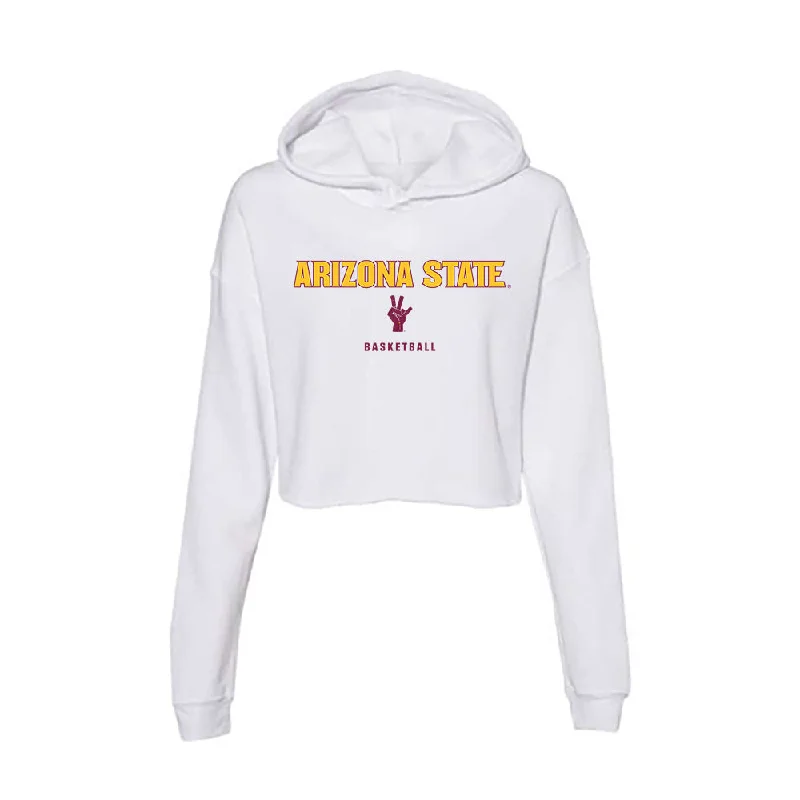 Arizona State - NCAA Women's Basketball : Jyah LoVett - Classic Shersey Women's Crop Fleece Hoodie Hoodie with Drawcord Adjustable Secure