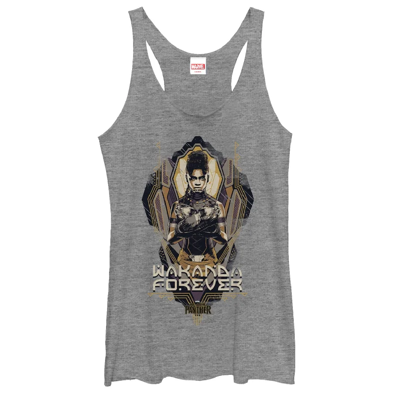 Women's Marvel Black Panther 2018 Shuri Pattern Racerback Tank Top loose fit tank
