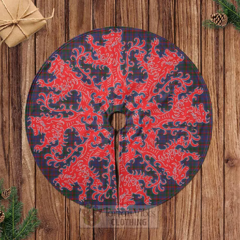 Cumming Tartan Christmas Tree Skirt Lion Rampant Style lace skirt romantic