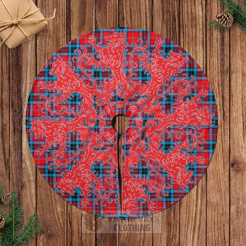 MacTavish (McTavish) Tartan Christmas Tree Skirt Lion Rampant Style linen skirt natural MacTavish (McTavish) Tartan Christmas Tree Skirt Lion Rampant Style linen skirt natural