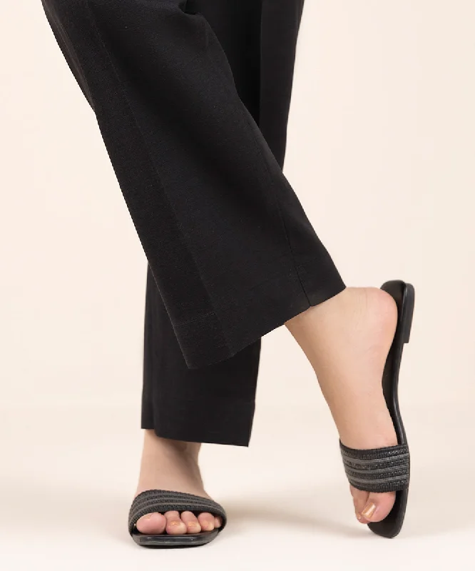 Solid Cambric Straight Pants Fashionable Work Pants