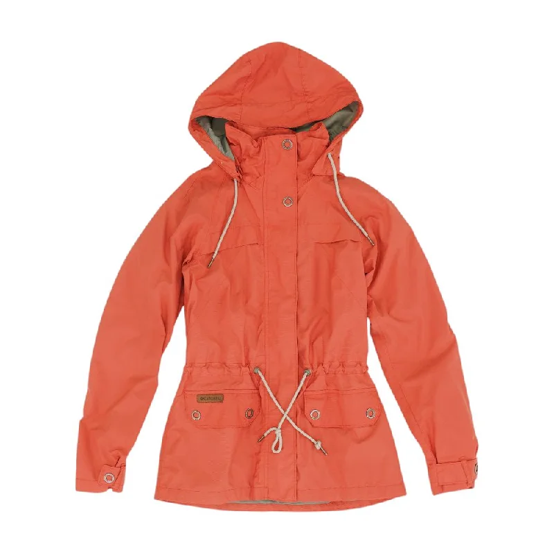 Red Solid Rain Jacket Cardigan Sweater Pullover
