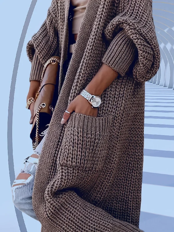 Women Stylish, And Minimalist Knitted Cardigan with Pockets, Toggled Drawstring Belted Women Stylish, And Minimalist Knitted Cardigan with Pockets, Toggled Drawstring Belted