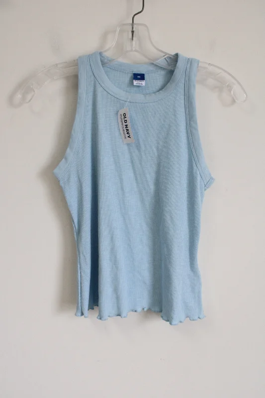 NEW Old Navy Light Blue Ribbed Tank | XS vibrant tank top