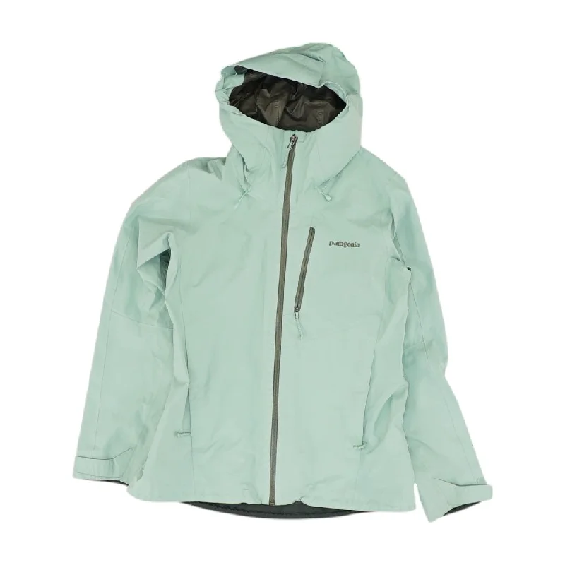 Green Solid Rain Jacket Ribbed Jacket Pleated Jacket Ruffled Jacket