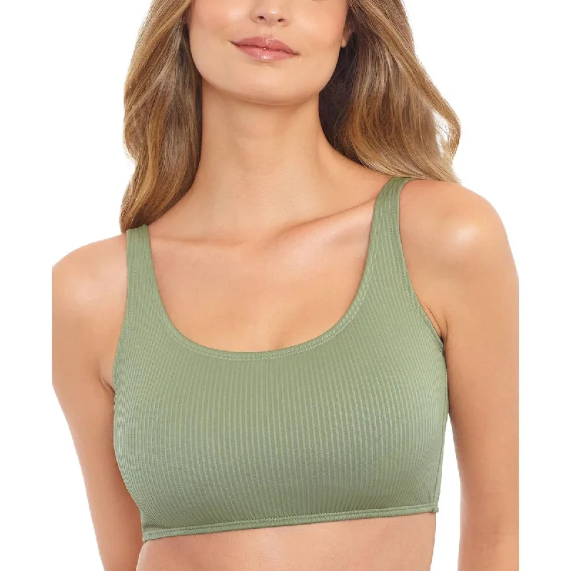 Salt + Cove Womens Ribbed Bikini Bikini Swim top Swimsuit with Skirt