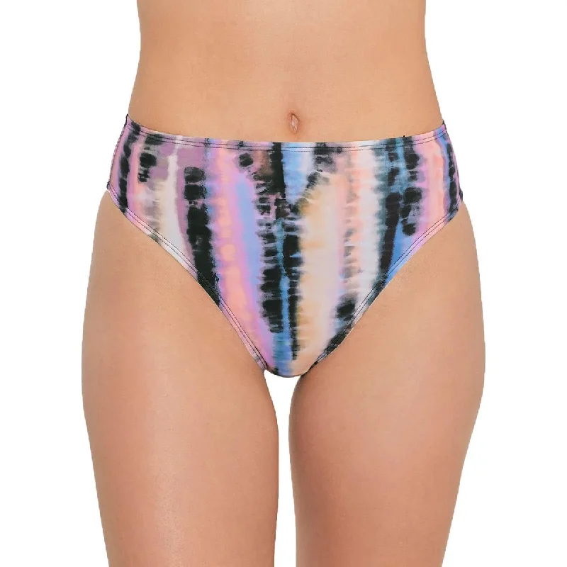 Salt + Cove Womens Tie-Dye High-Waist Swim Bottom Separates Vibrant Bikini Design