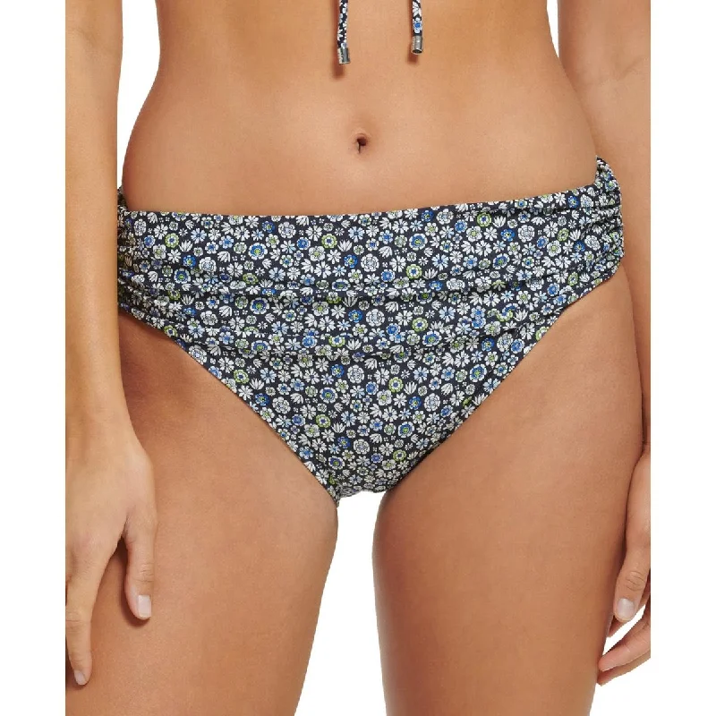 Tommy Hilfiger Womens Floral Fold-Over Swim Bottom Separates Modern High-Waisted Swimsuit Tommy Hilfiger Womens Floral Fold-Over Swim Bottom Separates Modern High-Waisted Swimsuit